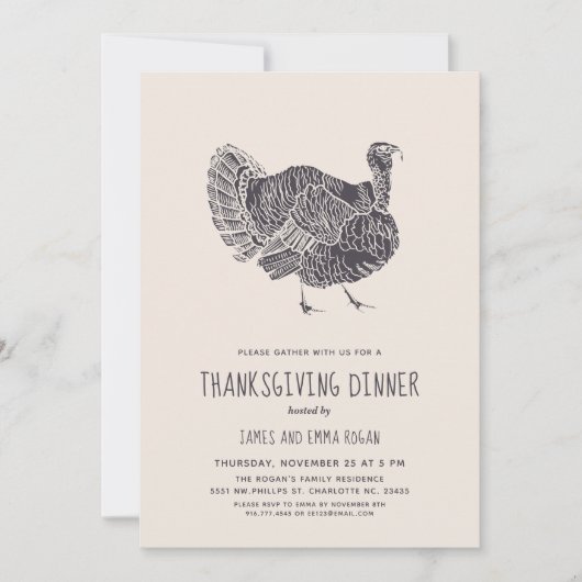 One Proud Turkey | Thanksgiving Partij Kaart (Voorkant)