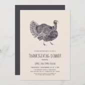 One Proud Turkey | Thanksgiving Partij Kaart (Voorkant / Achterkant)