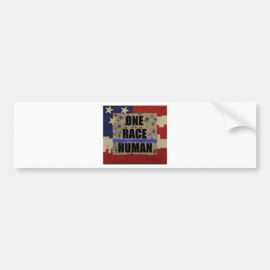 One Race-Human Bumpersticker (Voorkant)