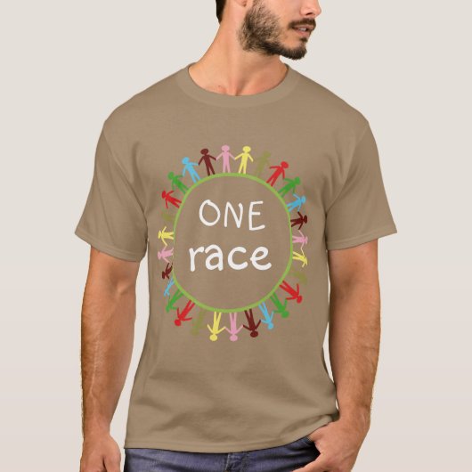 ONE Race HUMANS Cool Peace T-Shirt (Voorkant)