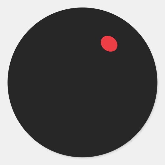 One red dot squash ball custom stickers (Voorkant)