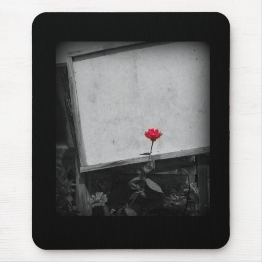 One Red Flower Mousepad Muismat (Voorkant)