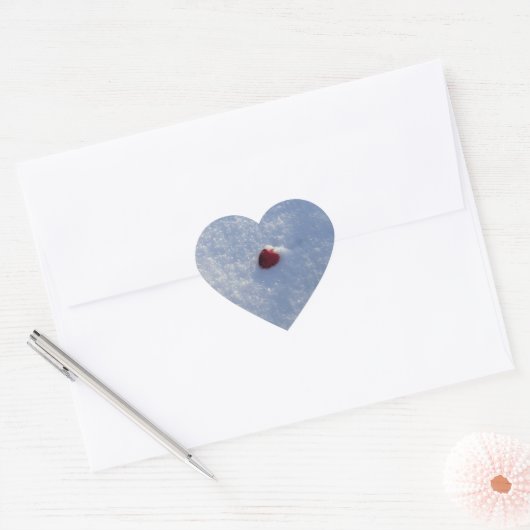 One Red Heart Sticker (Envelop)