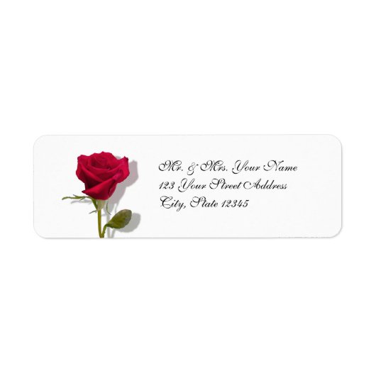 One Red Rose Etiket (Voorkant)