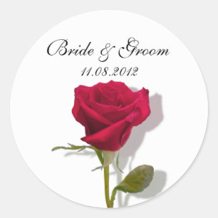 One Red Rose Ronde Sticker
