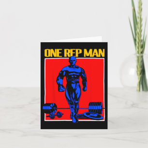 One Rep Man Gewichtheffen Bodybuilding Gym Workout Kaart