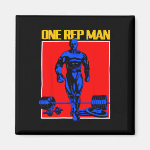 One Rep Man Gewichtheffen Bodybuilding Gym Workout Magneet