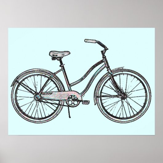One Retro Bike Poster (Voorkant)