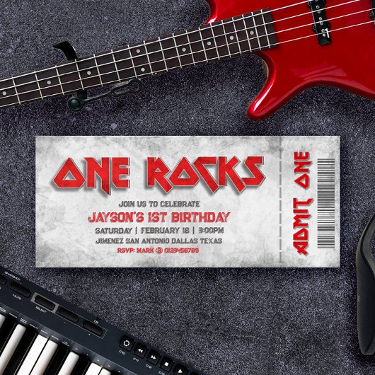 One Rocks - 1e verjaardag ticket Kaart