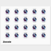 One Rocks! Aangepaste Rock Star 1e verjaardagsfees Ronde Sticker (Vel)
