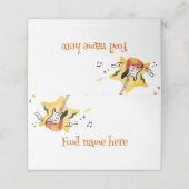 One Rocks Gitaar Place Card Verjaardagsfeest Plaatskaartje (Buitenkant ongevouwen)