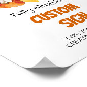 One Rocks Gitaar Verjaardag Custom Sign Party Poster (Hoek)