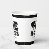 One Rocks Guitar Pick 1st Birthday Party Papieren Bekers (Rechts)