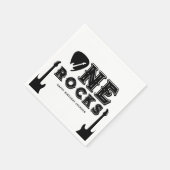 One Rocks Guitar Pick 1st Birthday Party Servet (Hoek)