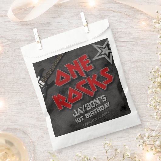 One Rocks - Jongen 1e Verjaardag Bedankzakje (Geknipt)