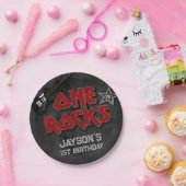 One Rocks - Jongen 1e Verjaardag Papieren Bordje (Feest)