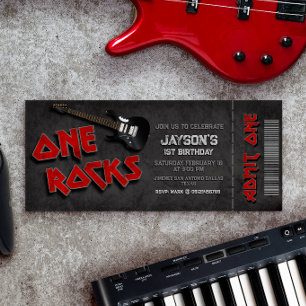 One Rocks - Jongen 1e verjaardag ticket Kaart