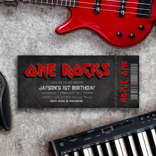 One Rocks - Jongen 1e verjaardag ticket Kaart