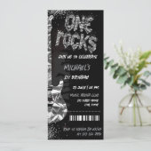 One Rocks Music Thema Concert Ticket Verjaardag Kaart (Staand voorkant)
