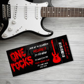 One Rocks Music Thema Concert Ticket Verjaardag Kaart