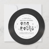 One Rocks | Retro Rock'n'roll Vinylenplaat Kaart (Voorkant)