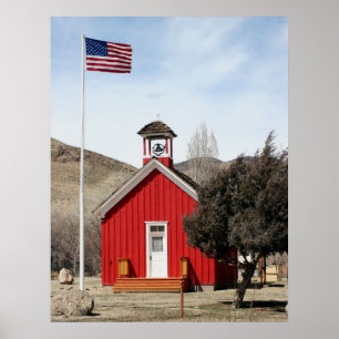 One-Room Red Schoolhouse, Wellington, Nevada Poster