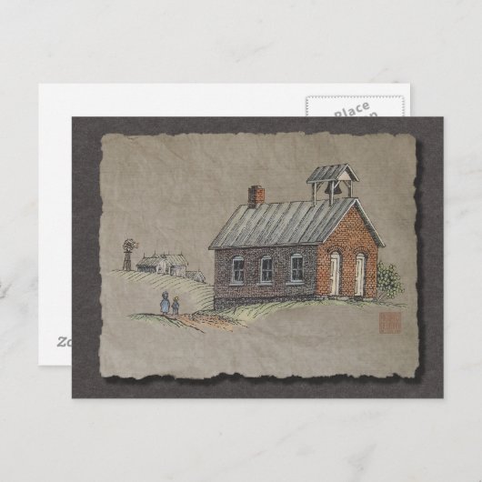 One Room School Briefkaart (Voorkant / Achterkant)