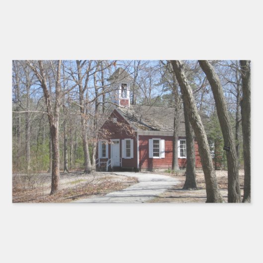 One Room Schoolhouse Rechthoekige Sticker (Voorkant)