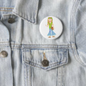 One Sassy Hippie Girl Ronde Button 5,7 Cm (In situ)