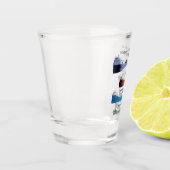 One Ships Journaal shot glass Glas (Links)