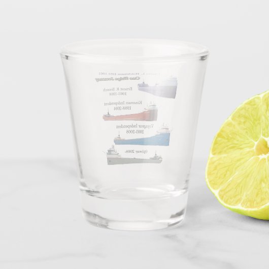 One Ships Journaal shot glass Shot Glas (Achterkant)