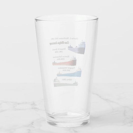 One Ships Reisglas Glas (Achterkant)