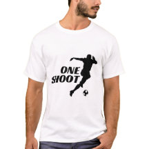 One Shoot Voetbal Silhouette T-Shirt