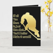 One Shot Hockey Wenskaart Kaart (Gele Bloem)