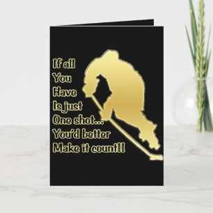 One Shot Hockey Wenskaart Kaart