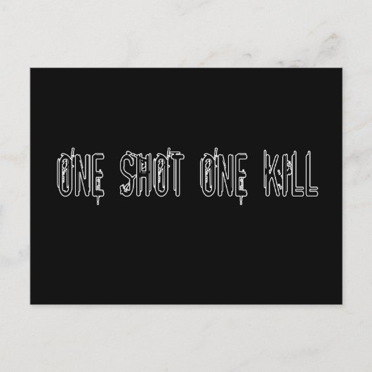One Shot One Kill Briefkaart (Voorkant)