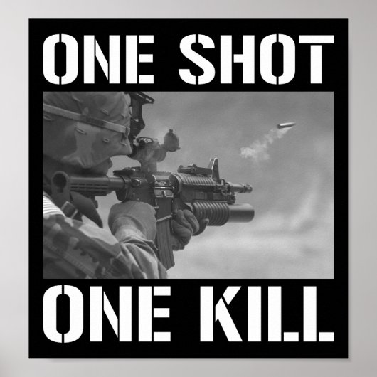 One Shot One Kill Poster (Voorkant)