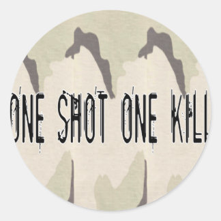 One Shot One Kill Ronde Sticker
