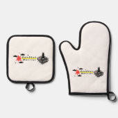 One Shot Warrior Kleur Ovenwant & Pannenlap Set (Voorkant)