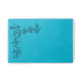 One-Side Border Design Badmat in blauw (Voorkant)