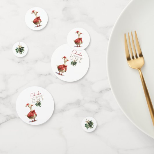 One Silly Christmas Goose Fest Winter Birthday  Confetti (Groep)
