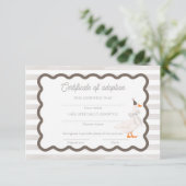 One Silly Goose 1st Birthday Adoption Certificate Kaart (Staand voorkant)