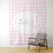 One Silly Goose 1st Birthday Personalized Banner Wandkleed (In situ)