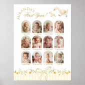 One Silly Goose 1st Birthday Photo Milestone Poster (Voorkant)