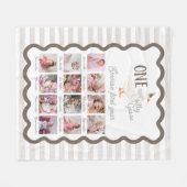One Silly Goose 1st Birthday Photo Sign Fleece Deken (Voorkant (Horizontaal))