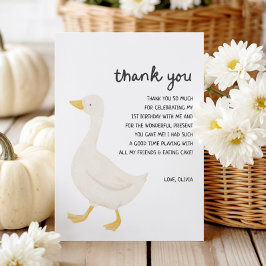One Silly Goose 1st Birthday Thank You Bedankkaart