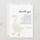 One Silly Goose 1st Birthday Thank You Bedankkaart (Voorkant)