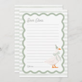 One Silly Goose 1st Birthday Time Capsule Cards Kaart (Voorkant / Achterkant)