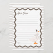 One Silly Goose 1st Birthday Time Capsule Cards Kaart (Voorkant / Achterkant)