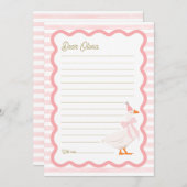 One Silly Goose 1st Birthday Time Capsule Cards Kaart (Voorkant / Achterkant)